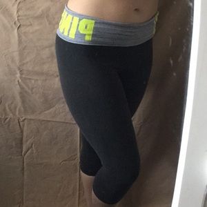 Pink Victoria’s secret yoga quarter length pant.